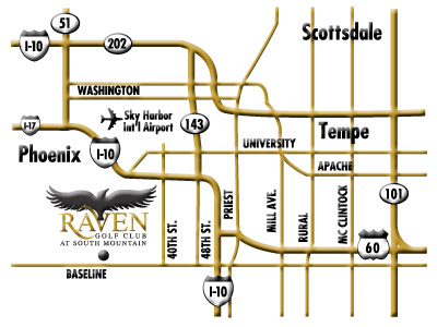 The Raven Golf Club map